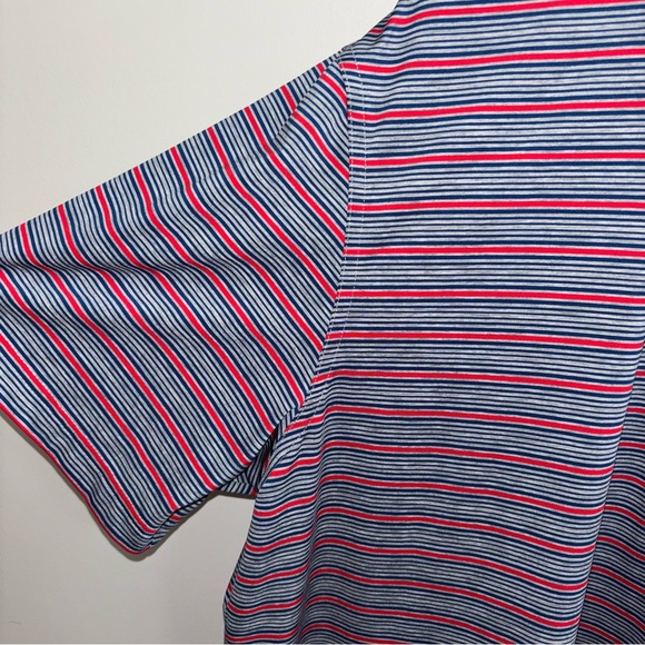 Vineyard Vines Performance red navy blue striped short sleeve polo shirt size XL - Picture 3 of 9